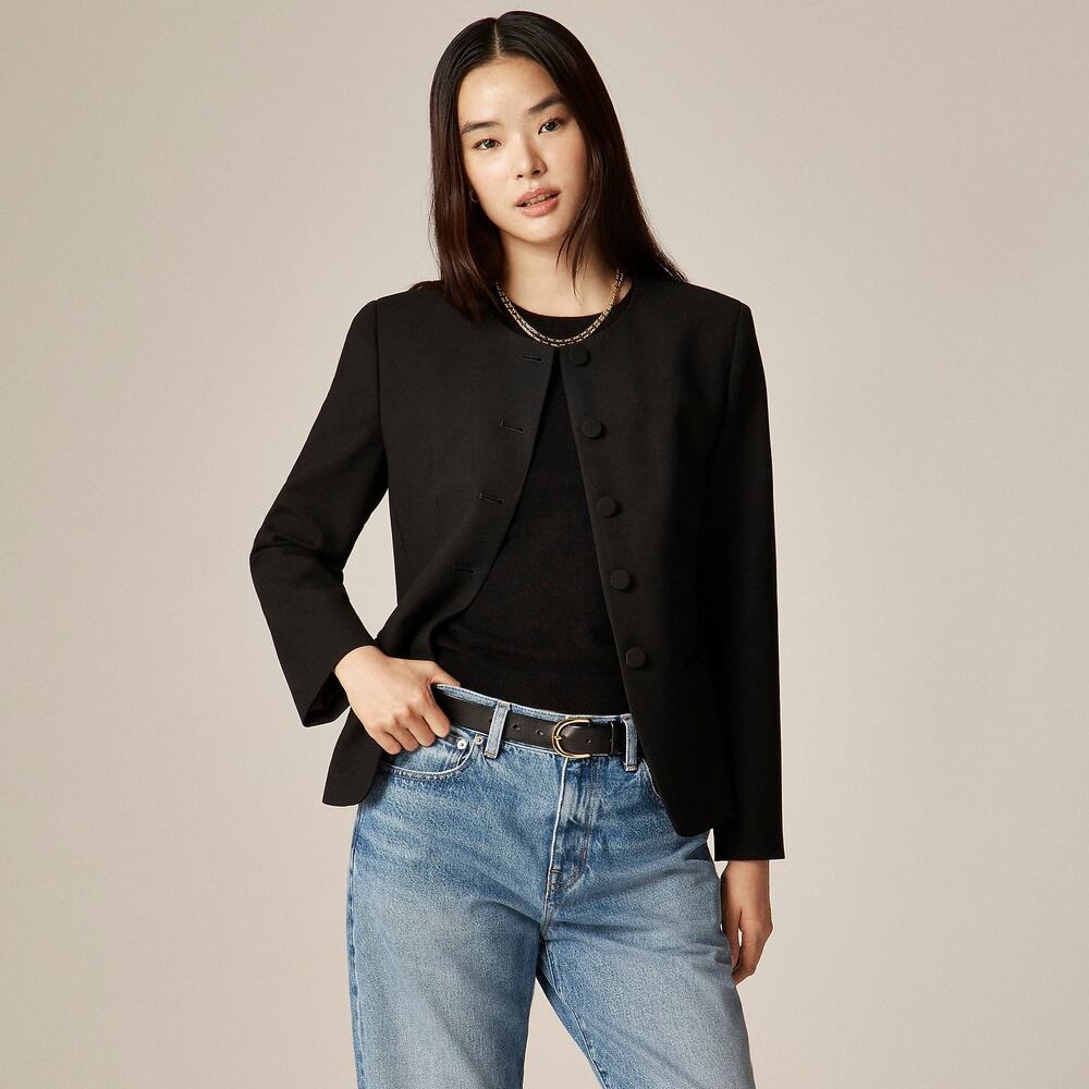 J.Crew Cora Lady Jacket Slim Fit Four-Season Stretch Black Size 8 NWT